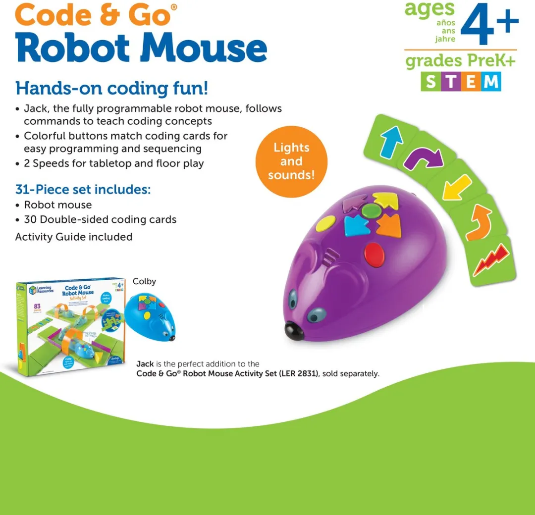 Learning Resources Code & Go Robotmuis - Blauw