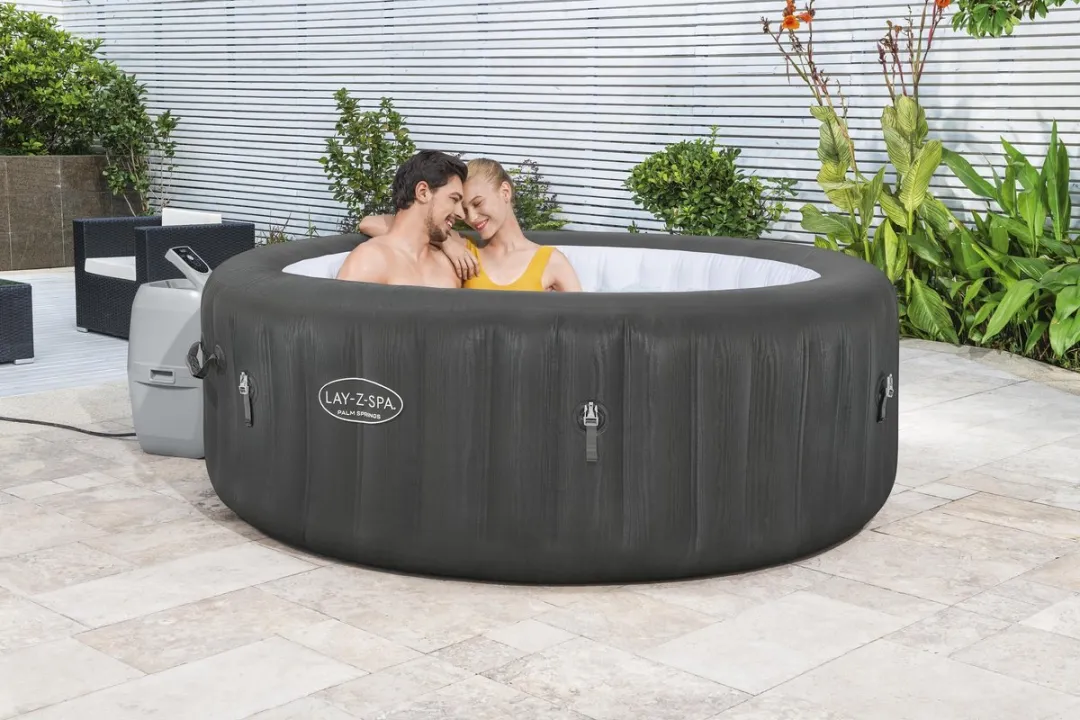 Bestway Lay-Z-Spa Palm Springs AirJet 6005F - 140 Jets - 196cm - Grijs