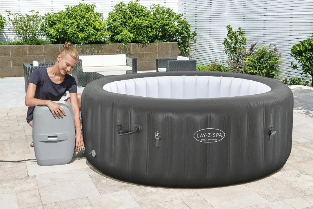 Bestway Lay-Z-Spa Palm Springs AirJet 6005F - 140 Jets - 196cm - Grijs