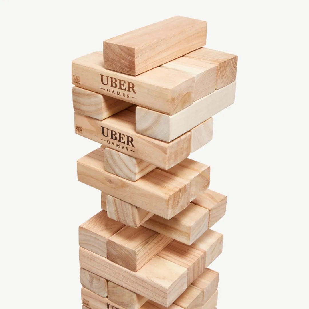 Ubergames Hardhouten Stapeltoren - 50KG - Tot 200cm