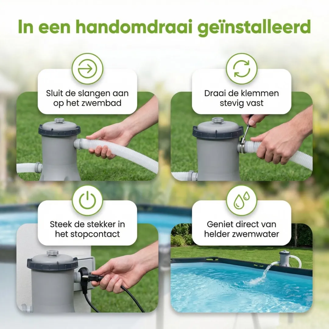 Bestway Flowclear Filterpomp 2006L/h - 6 Stuks
