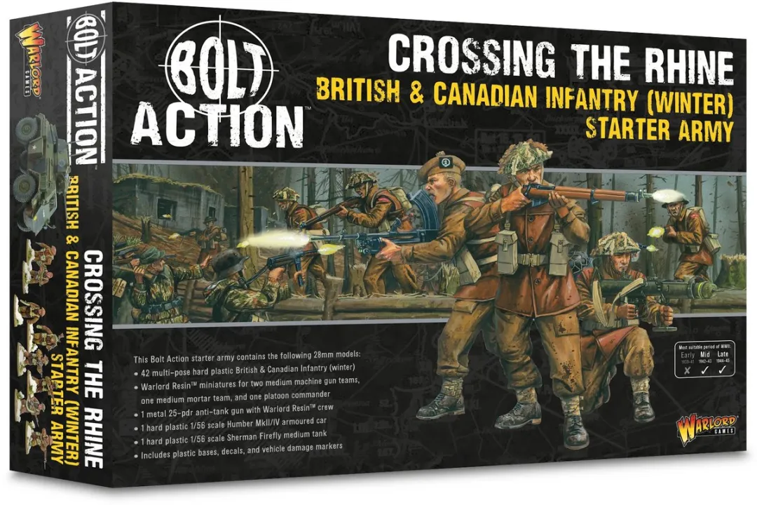 Warlord Games Crossing the Rhine British Canadian Infanterie Starter Army
