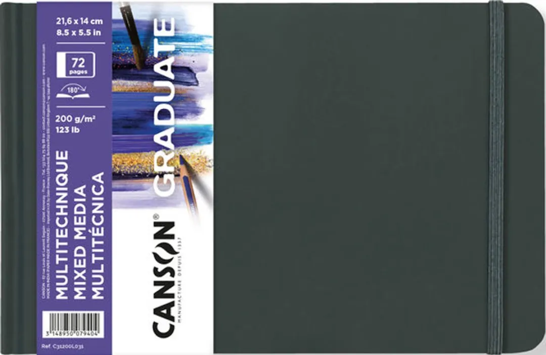 Canson Graduate Mixed Media Schetsboek A5 Hardcover - 72 Pagina's