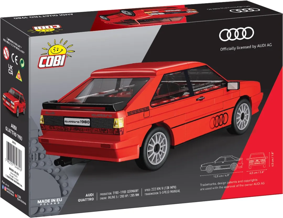 Cobi Audi Quattro 24664 - 88 Stukken - Rood