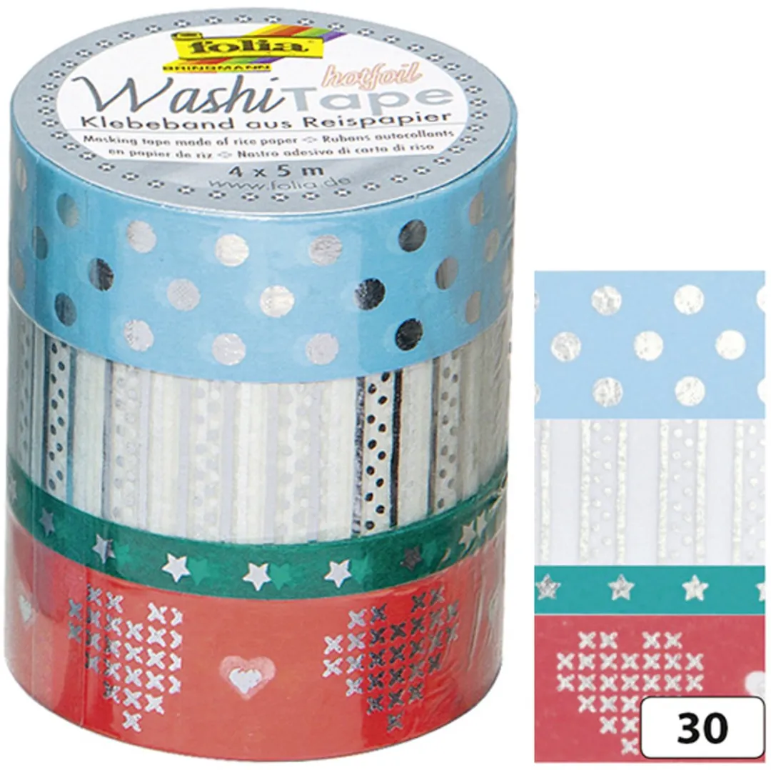 Folia Wasitape Metaaleffect Koper - 4 Stuks