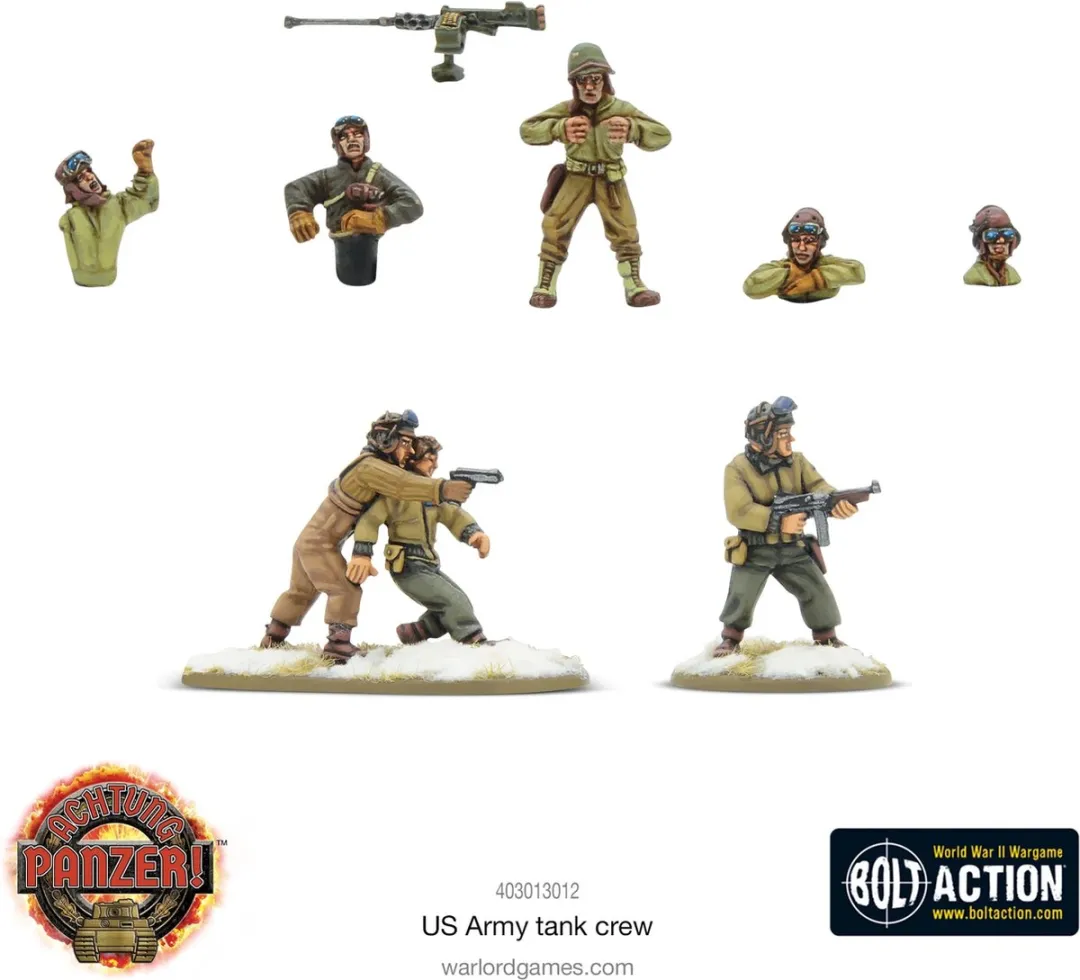 Warlord Games Achtung Panzer! US Army Tank Crew - 7 Onderdelen