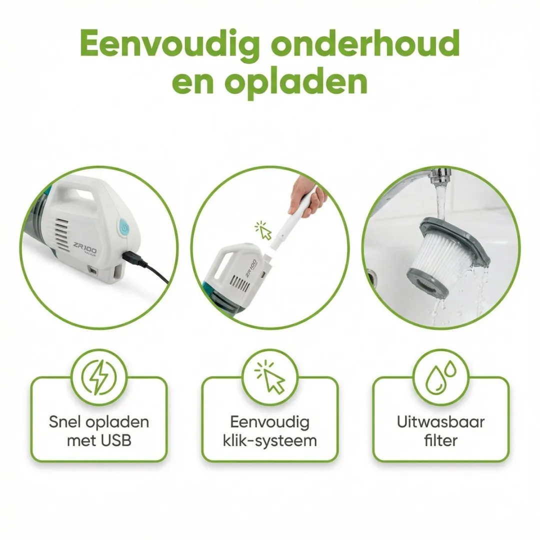 Intex ZR100 Oplaadbare Zwembadstofzuiger - Wit