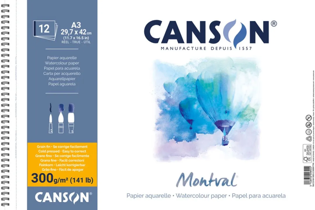 Canson Aquarelblok Montval 160x284mm 300g