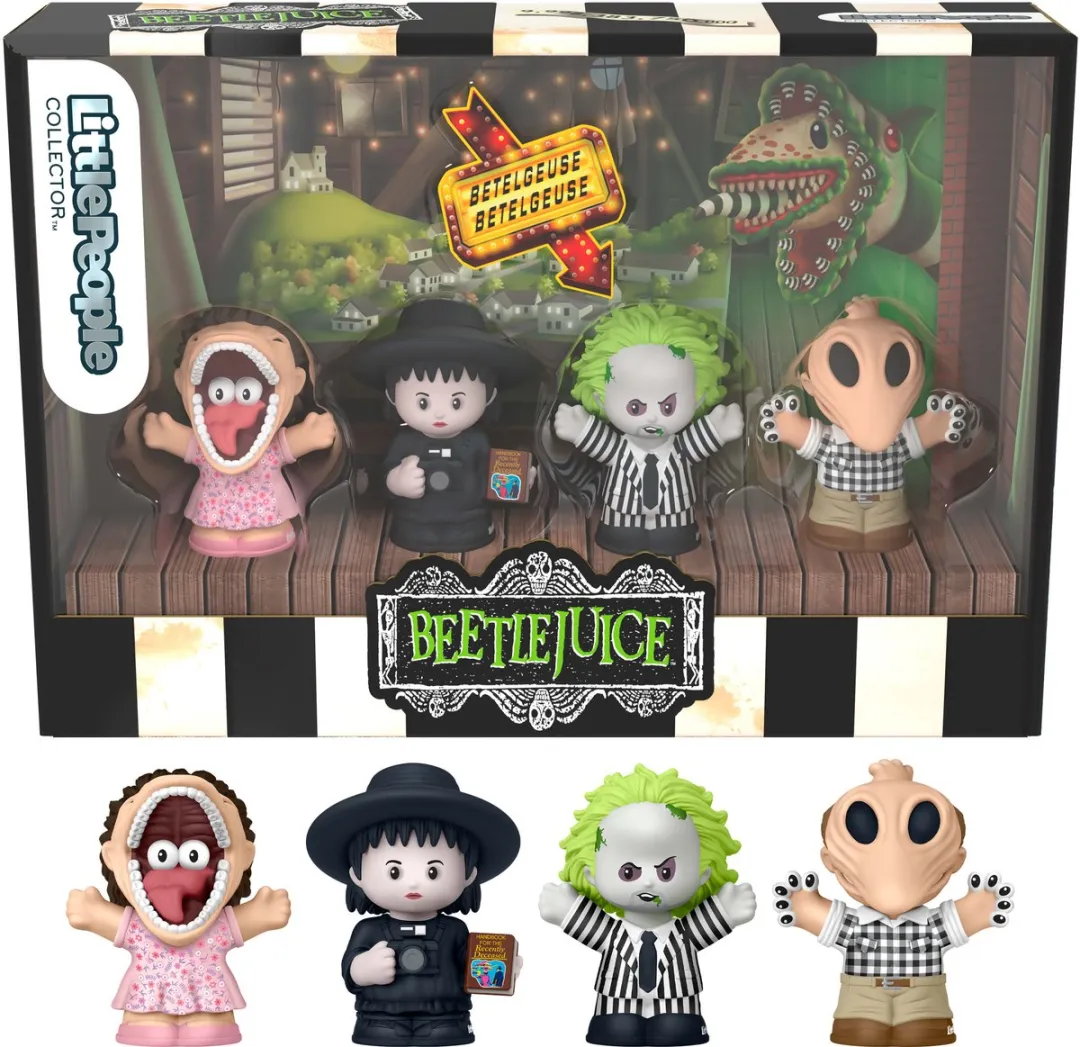 Fisher-Price Beetlejuice Little People Collector 4 Stuks