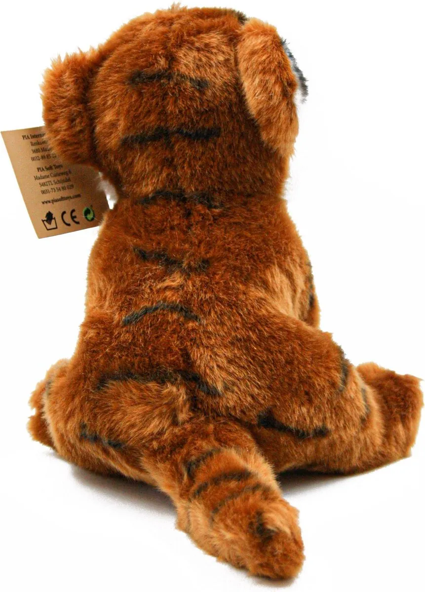 PIA Soft Toys Pluche Tijger Thomas Knuffel - Bruin - 20 cm