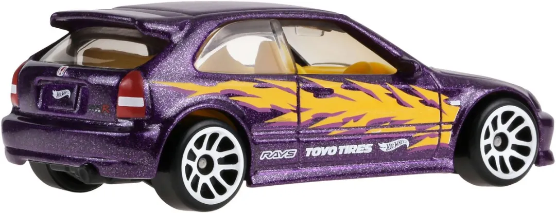Hot Wheels JKX57 1/64 Honda Civic (EK9) WRX - Paars