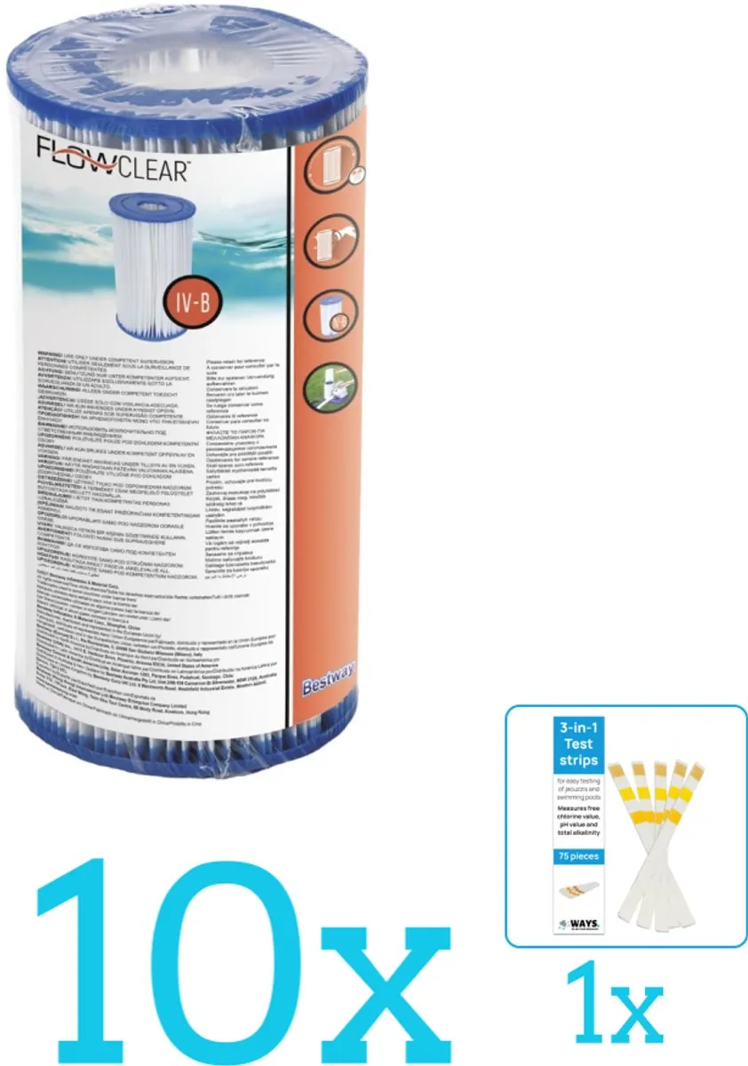 Bestway Flowclear Filtercartridge Type IV 58095-Wit