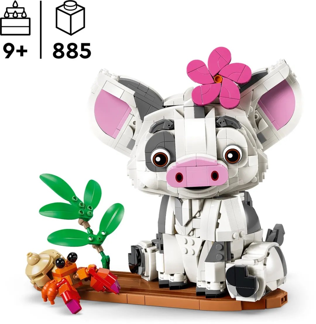 LEGO Disney Vaiana Pua 43292 Bouwset - 885 Stukken - Multicolor