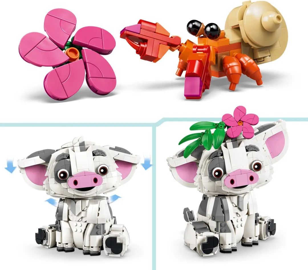 LEGO Disney Vaiana Pua 43292 Bouwset - 885 Stukken - Multicolor