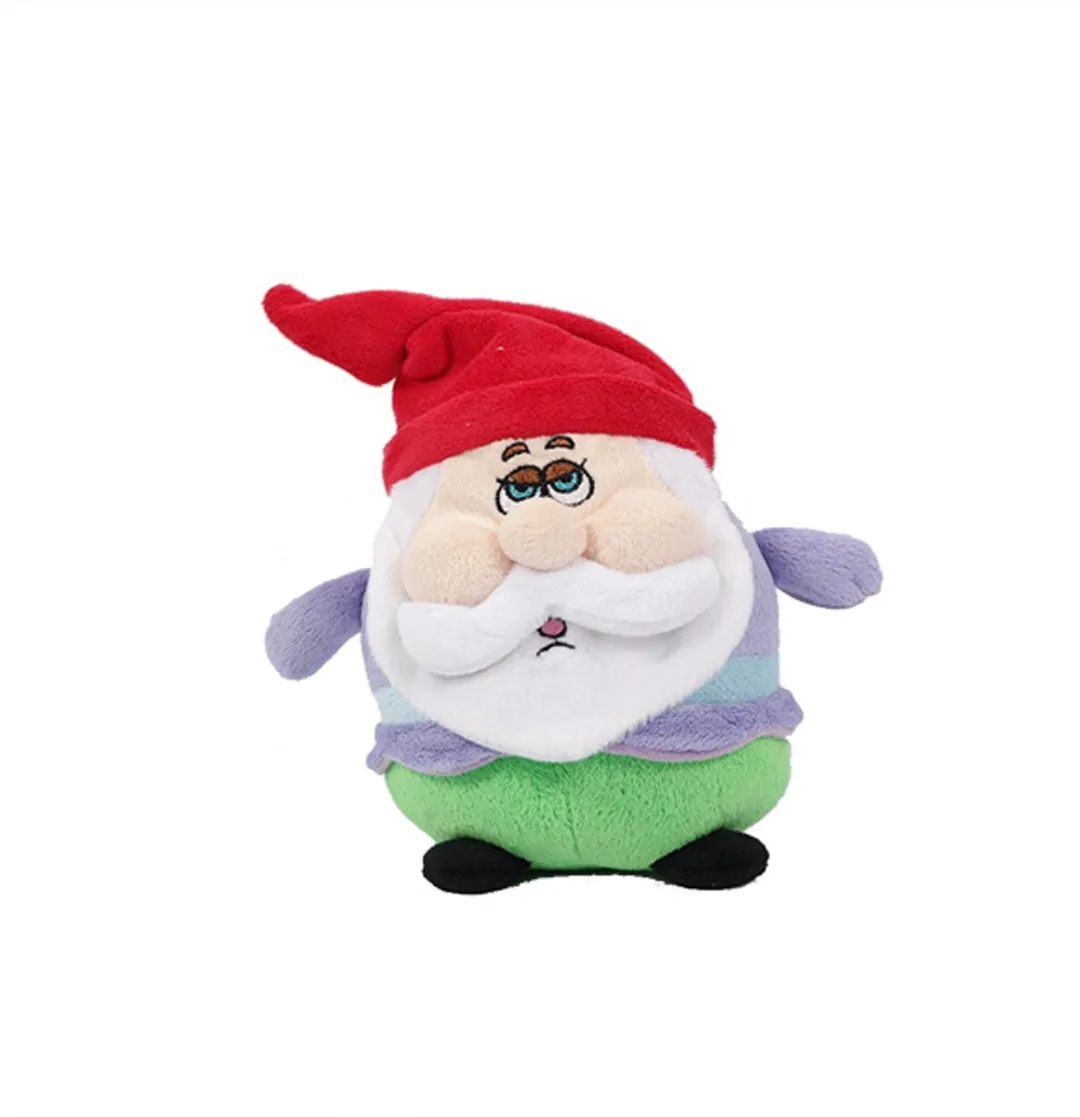 PIA Soft Toys Pluche Dwergknuffels Set - 4 Stuks 14cm - Blauw/ Groen/ Oranje/ Paars/ Rood
