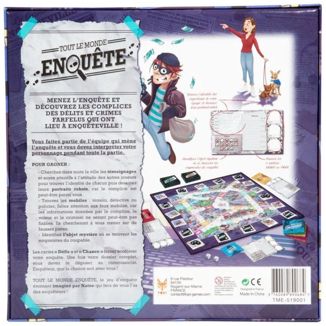 Topi Games Détective Enquête Bordspel - 6 Spelers