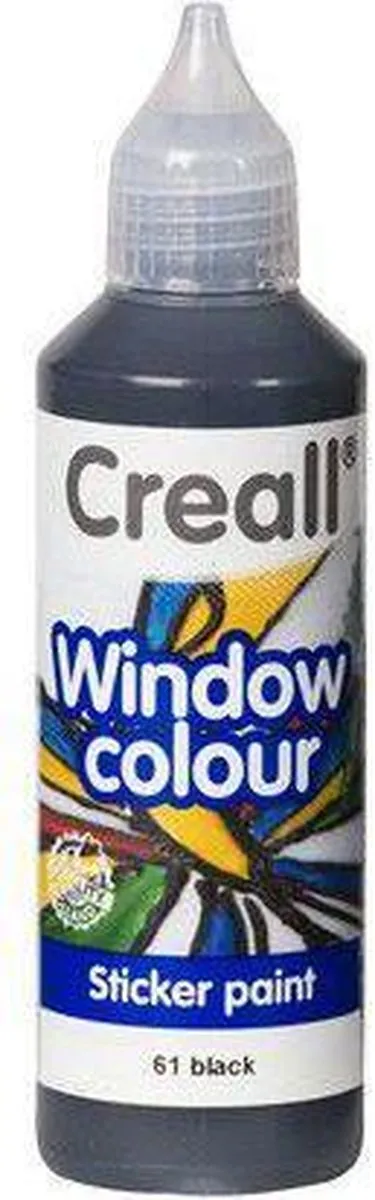 Creall Windowcolor Raamverf Zwart 80ml