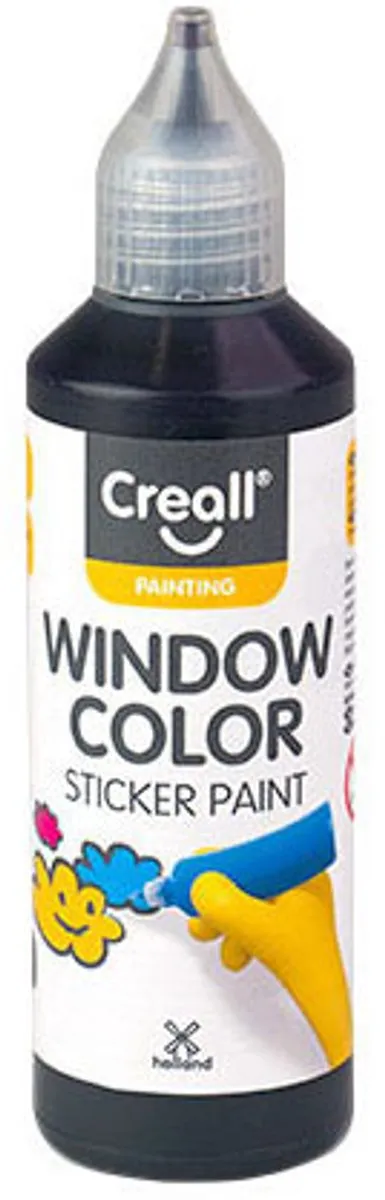 Creall Windowcolor Raamverf Zwart 80ml