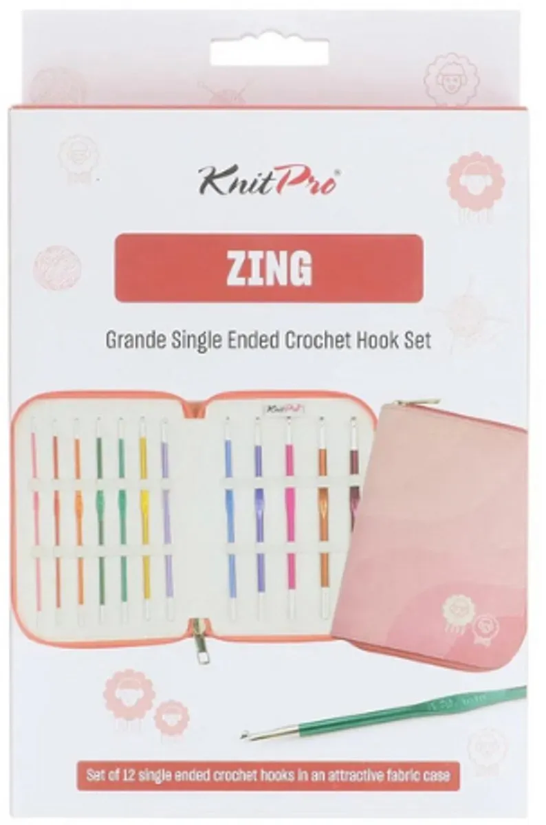 KnitPro Zing Haaknaaldenset 2.00mm-6.00mm - 15cm