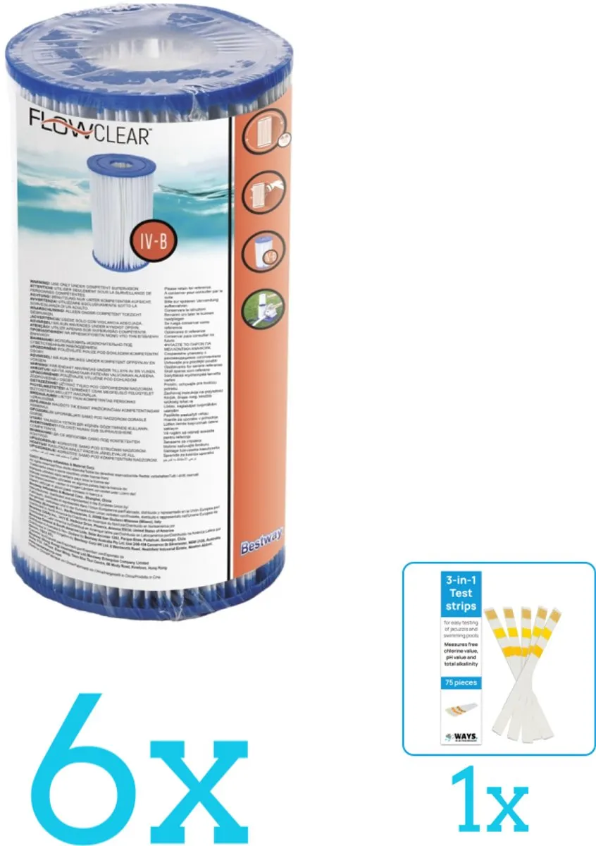 Bestway Flowclear Filtercartridge Type IV 58095-Wit