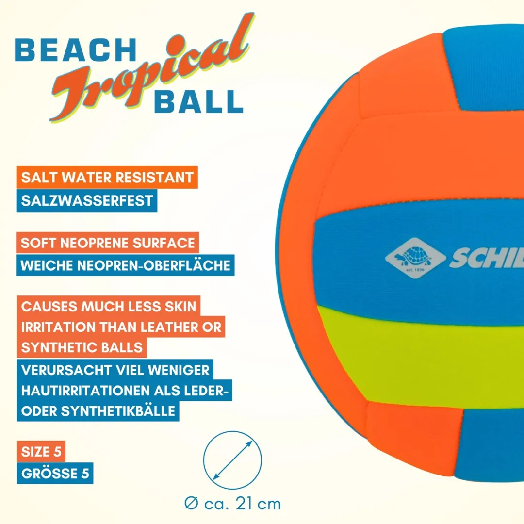 Schildkröt Beachvolleybal Tropisch Design Neopreen - Maat 5
