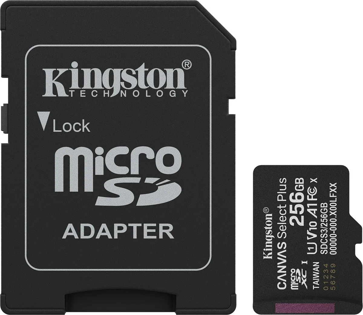Kingston microSDXC Canvas Select Plus SDCS3/256GB - 256GB - 150MB/s