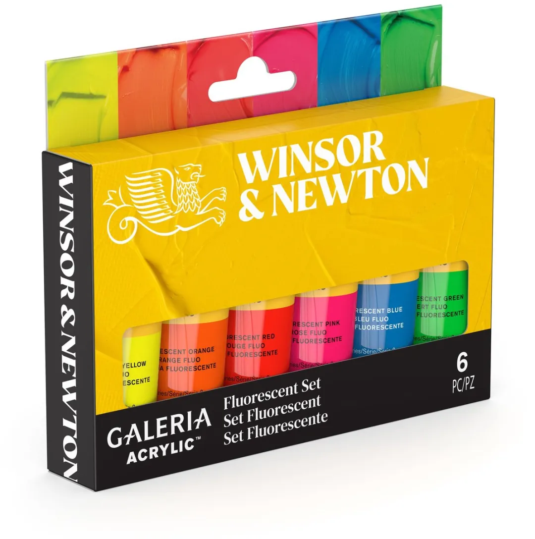 Winsor & Newton Galeria Acrylverf Set Fluorescent - 6 Kleuren 120ml