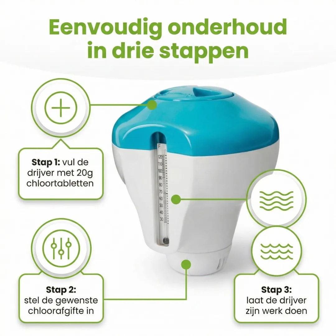 Intex Chloordrijver 29043NP - 3 Stuks - Blauw