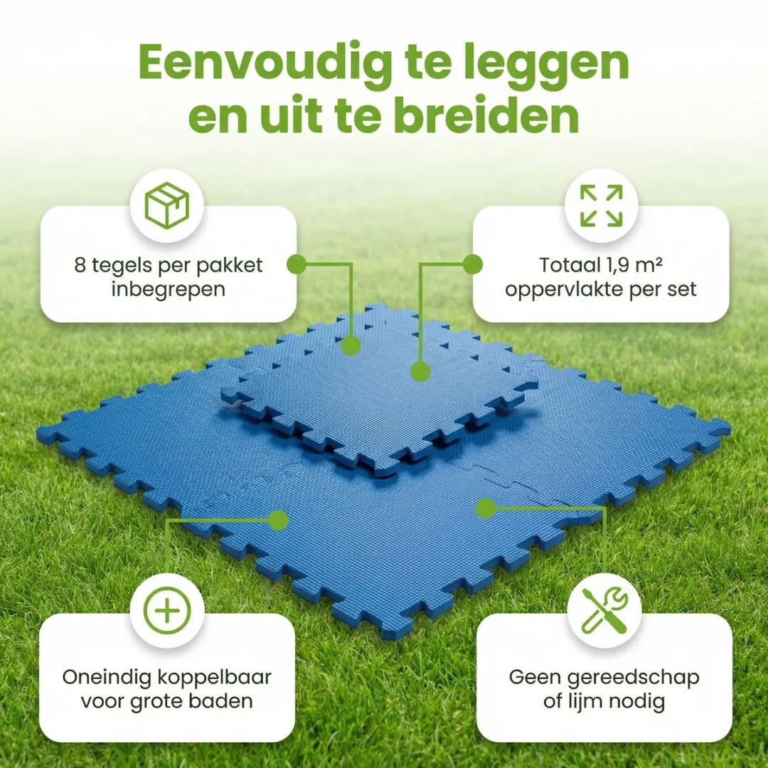Intex Zwembadtegels 50x50cm 19-delig - Blauw
