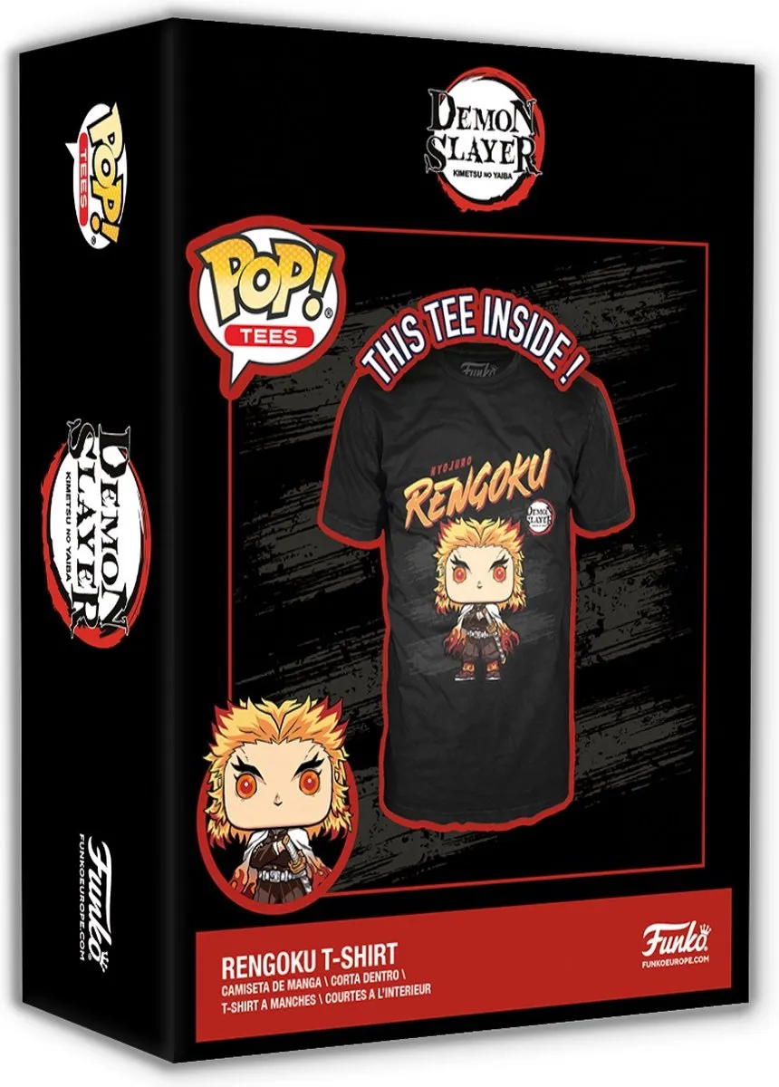 Funko Boxed Tee Demon Slayer Rengoku - 70367 - Veelkleurig - afbeelding 2 van 3