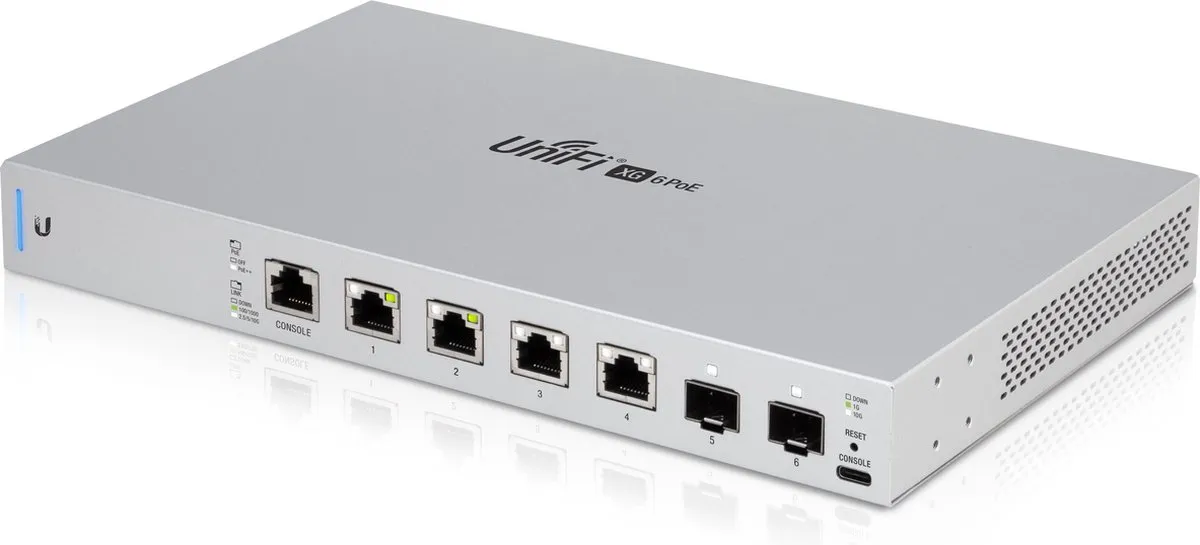 Ubiquiti UniFi Switch XG 6POE Netwerkswitch - 6 Poorten 210W PoE