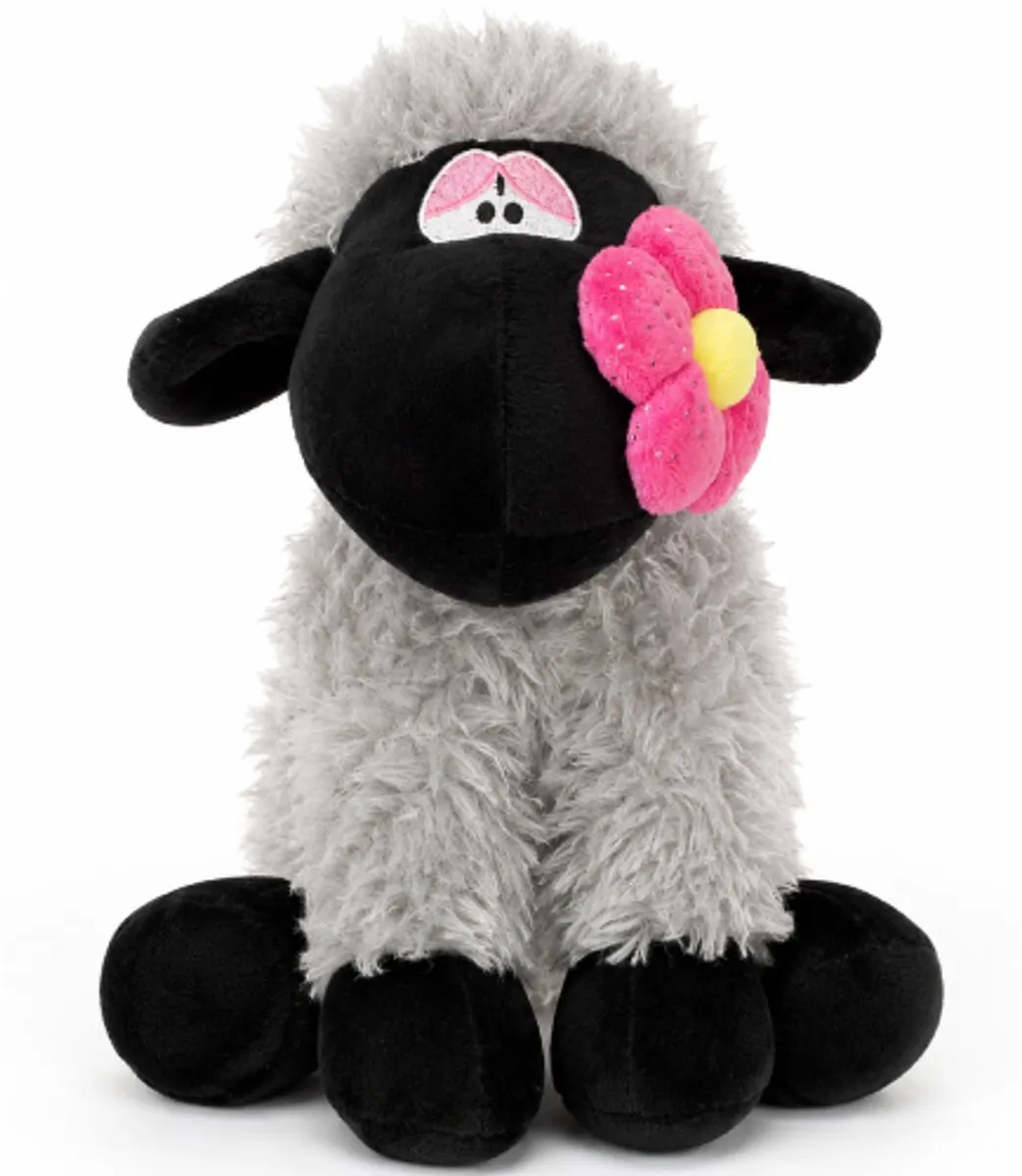 Topknuffels Schaap met Bloem Pluche Knuffel 30cm
