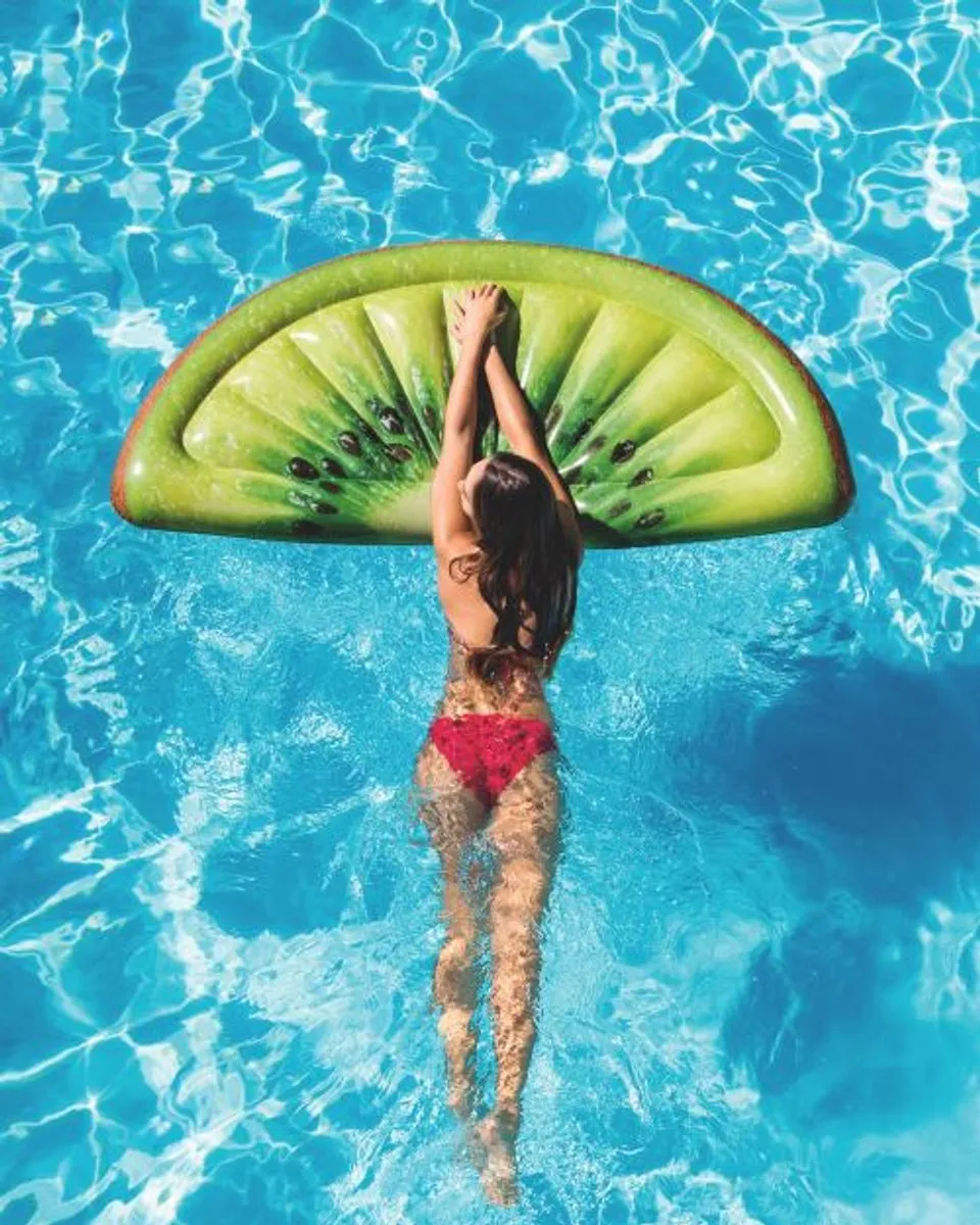 Intex Waterplezier Relaxset Luchtbed - Kiwi Design - Groen/Blauw
