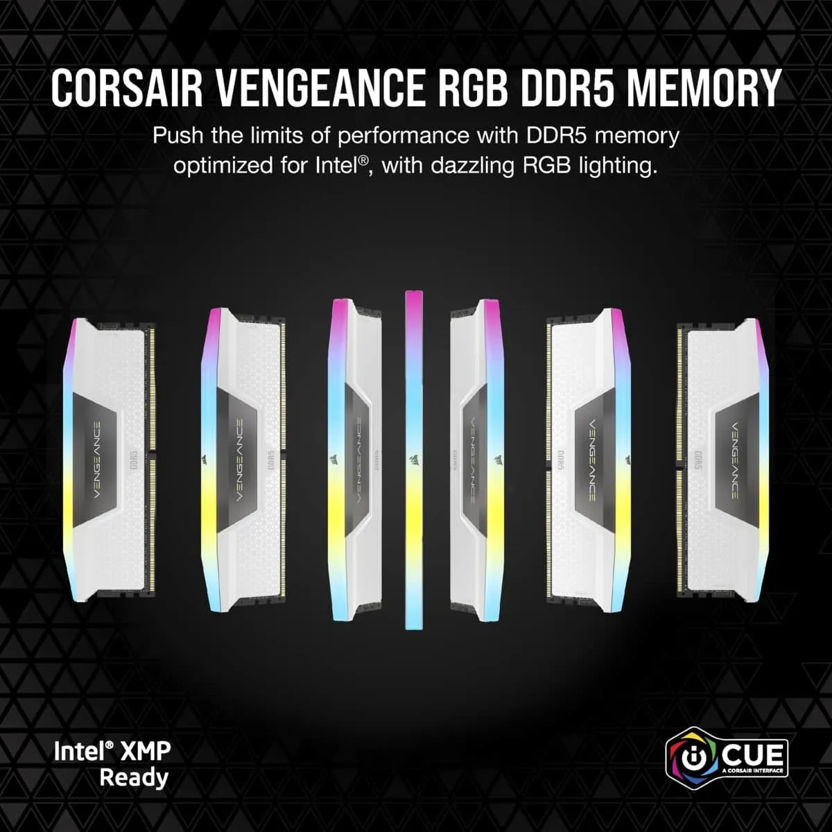 Corsair Vengeance RGB CMH64GX5M2B5200C40W DDR5 Geheugen - 64GB (2x32GB) 5200MHz