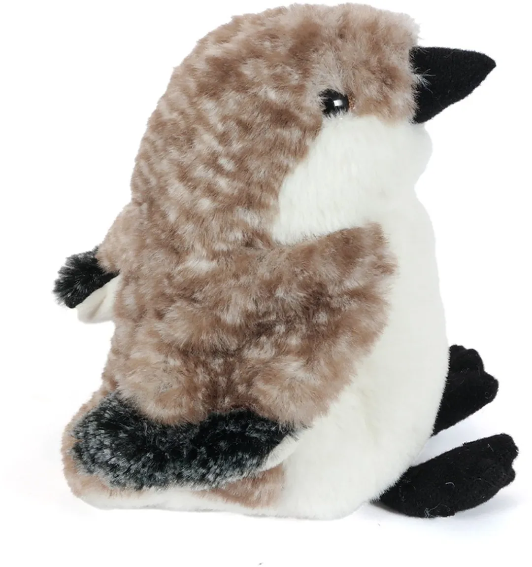PIA Pluche Knuffelmuis 16cm - Wit/Bruin/Zwart
