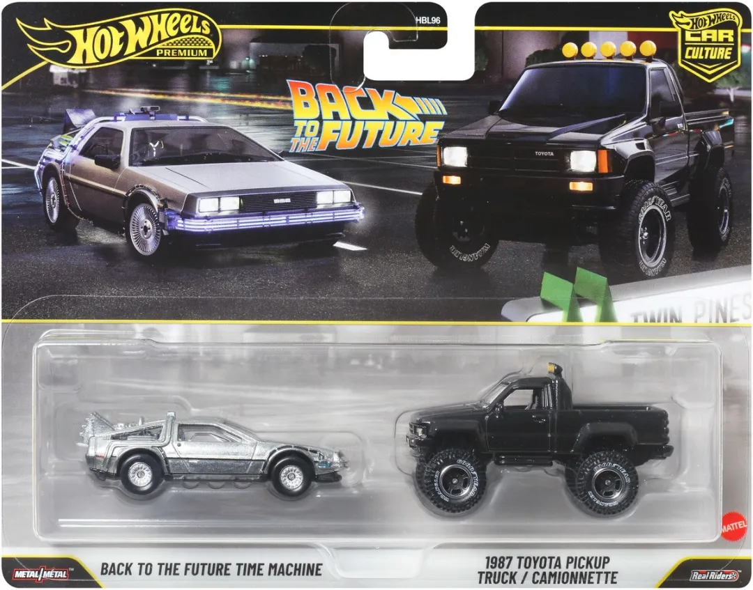 Hot Wheels Premium Car Culture Set JHW48 - Back To The Future & Toyota Pickup