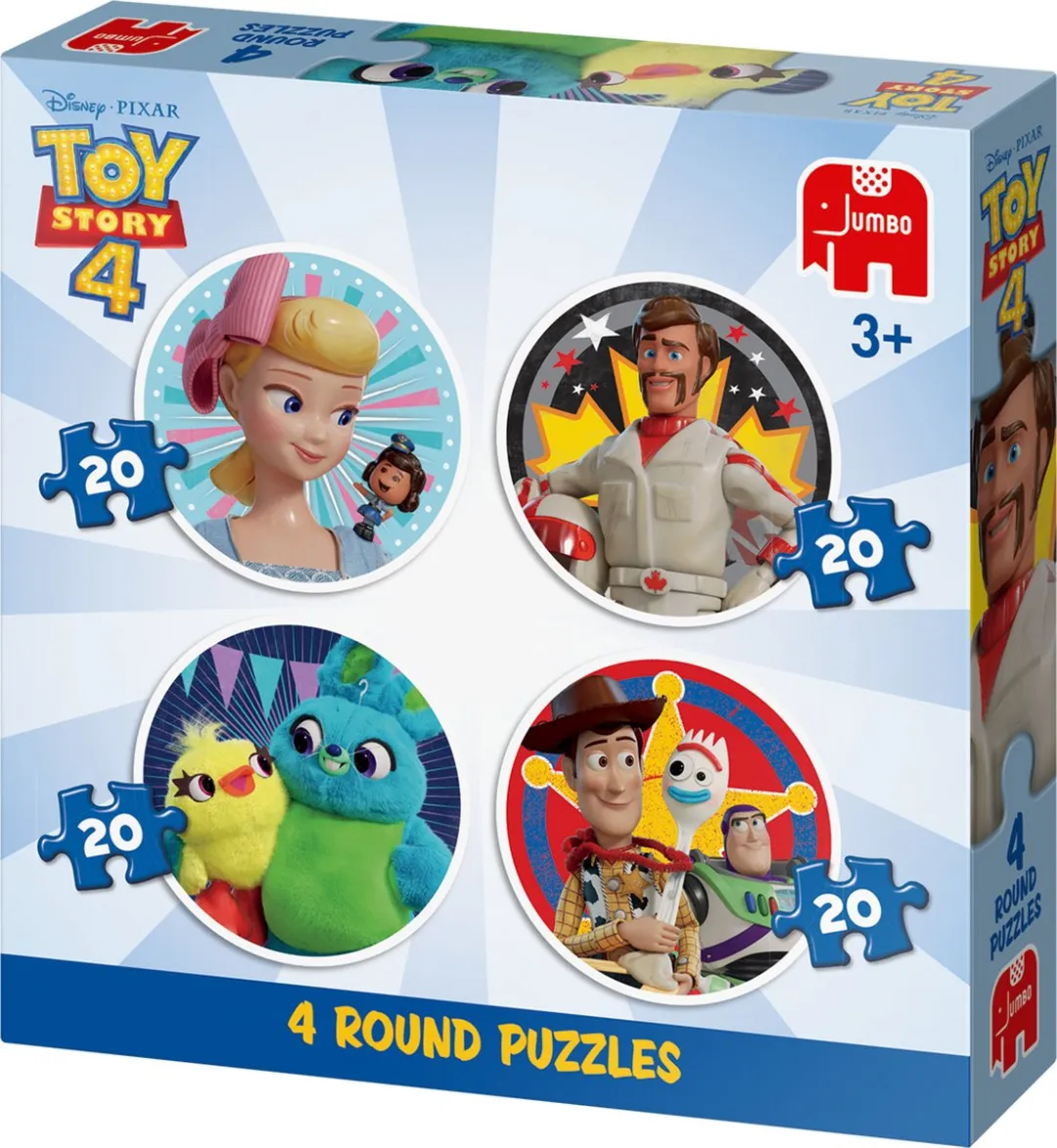 Jumbo Toy Story 4 4-in-1 Ronde Puzzle - 20 Stukjes - Multicolor - afbeelding 6 van 6