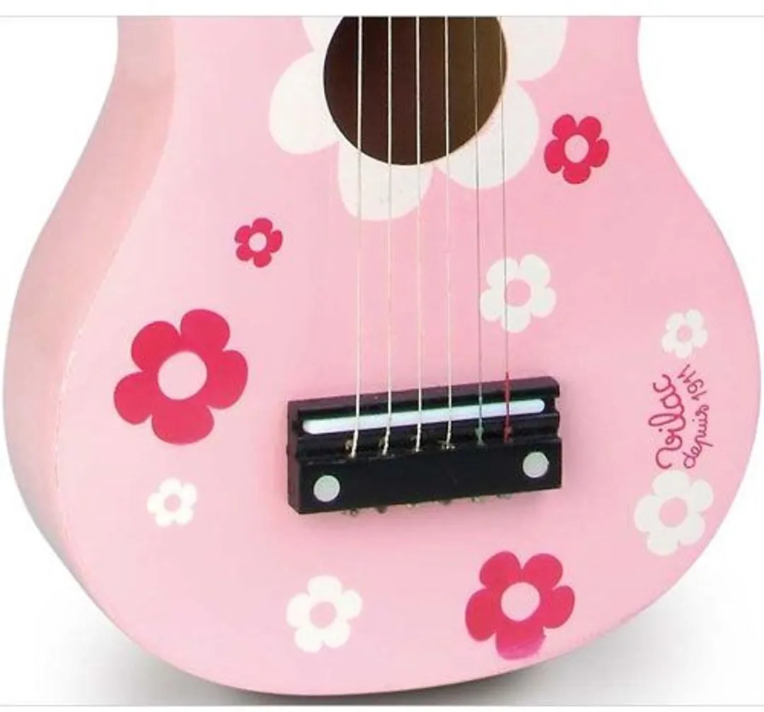 Vilac Roze Gitaar met Bloemen