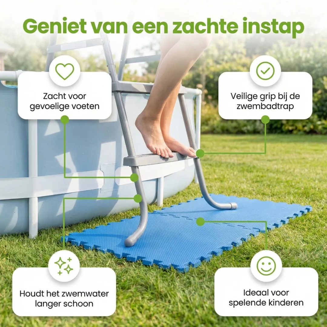 Intex Zwembadtegels 50x50cm 20-delig - Blauw