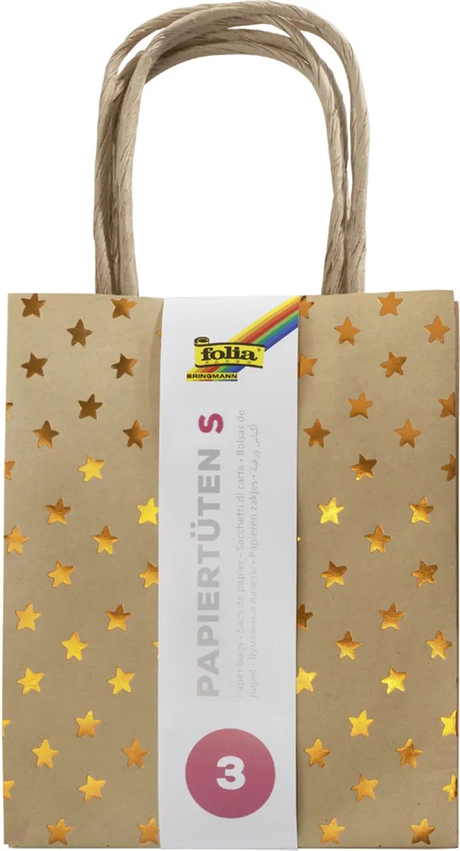 Folia Papieren Kerstcadeauzakken - Groot formaat - 12 Stuks