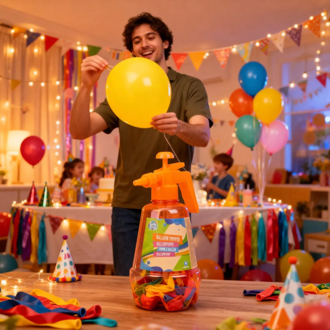 Eddy Toys Ballonnenpomp - 100 Ballonnen Assorti - 1 Willekeurige Kleur