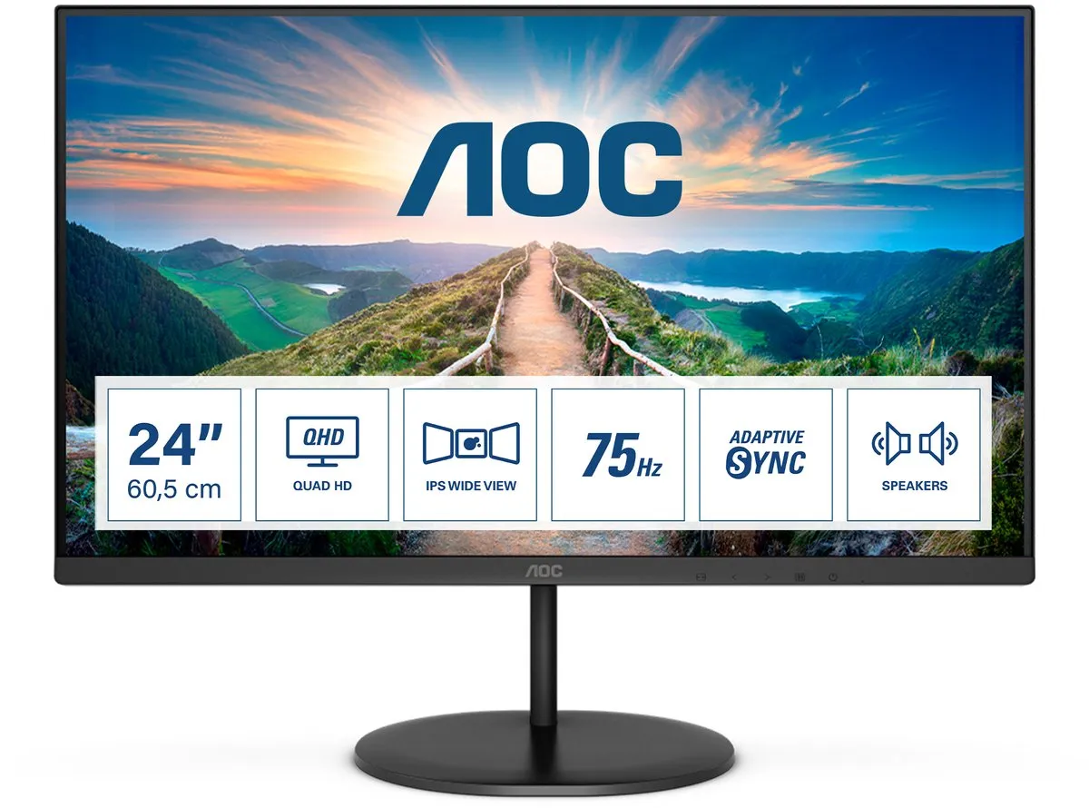 AOC Q24V4EA QHD IPS Monitor 24 Inch