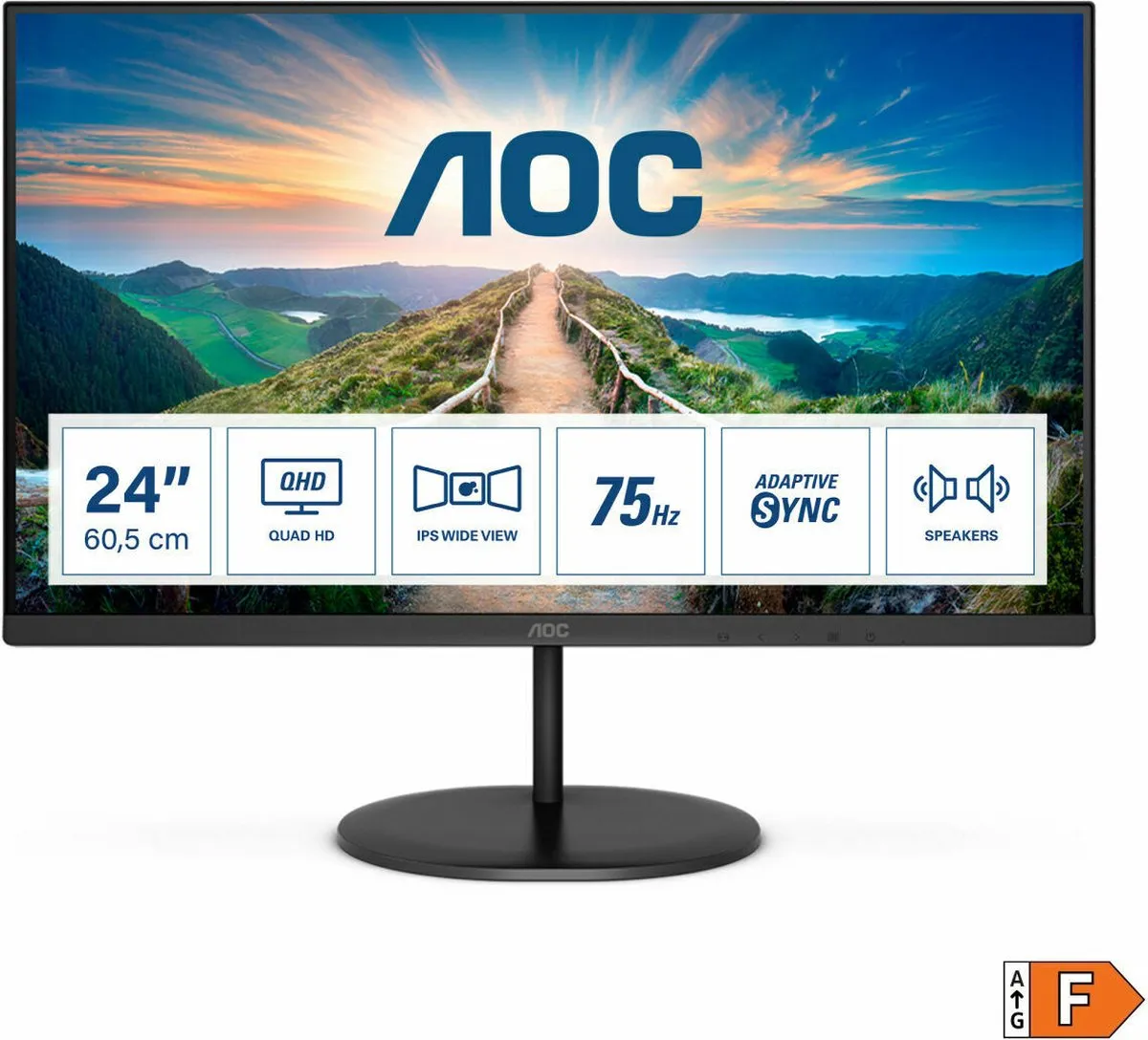 AOC Q24V4EA QHD IPS Monitor 24 Inch - afbeelding 3 van 6
