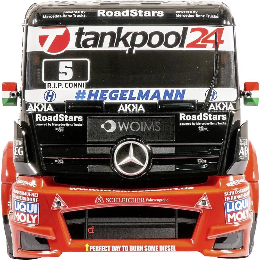 Tamiya Mercedes Benz Actros Tankpool24 TT-01E 1/10 Truckkit - Kleurloos