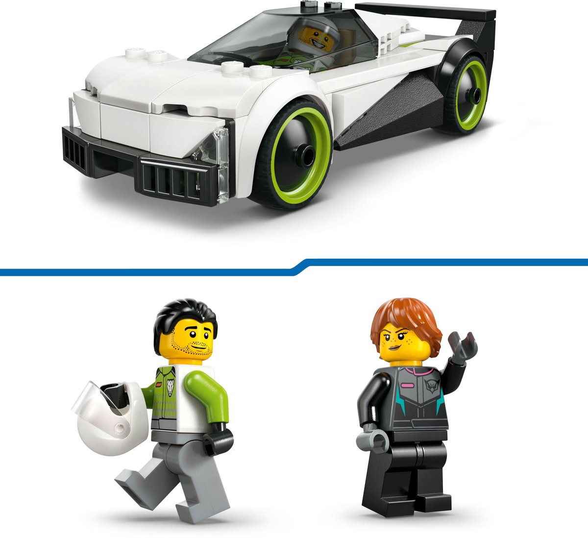 LEGO City speelgoed Düsenflieger vs. Rennauto race set.