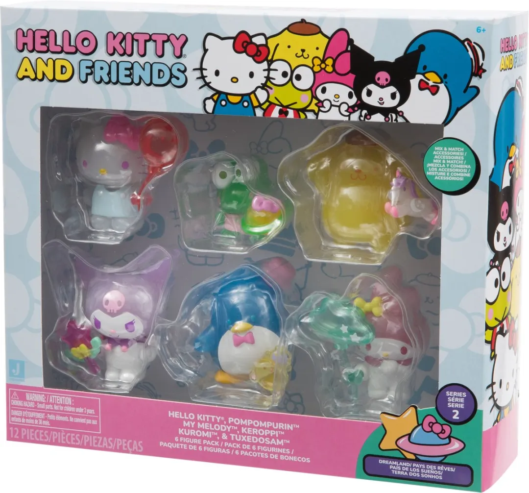 GPTOYS Hello Kitty HKT11 Beeldjes - 6 Stuks Roze