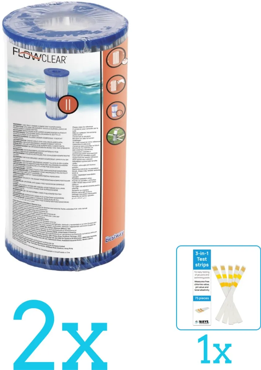 Bestway Flowclear Filtercartridge Type II 58094-Wit
