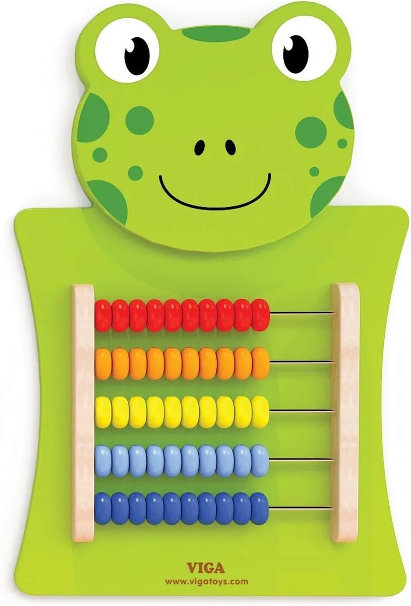 Viga Toys Kikker Telraam Junior 55cm Groen