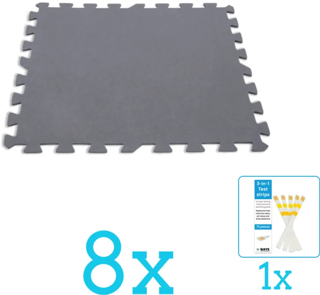 Intex Zwembadtegels 50x50cm Blauw - 9 Stuks
