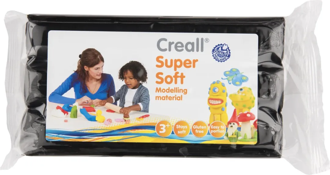 Creall Supersoft Boetseerklei Zwart 500g